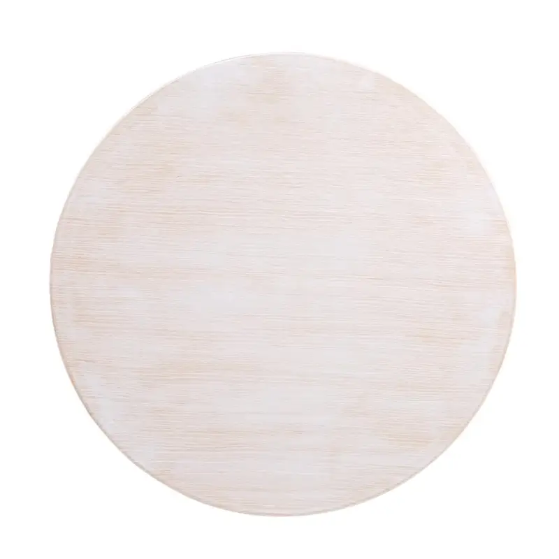 Gereduceerde Prijs Bolero Voorgeboord rond tafelblad | vintage wit | 600mm