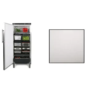 Rieber Voorraadskoelkast RVS | 583 Liter | Geschikt voor 1/1GN | 75x75x(H)187/193 cm | Links of Rechtsdraaiende Deur Nieuw