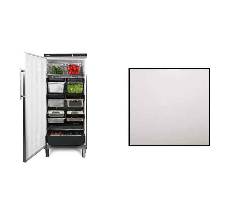 Rieber Voorraadskoelkast RVS | 583 Liter | Geschikt voor 1/1GN | 75x75x(H)187/193 cm | Links of Rechtsdraaiende Deur Nieuw