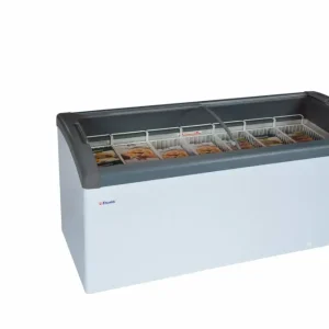 Veilige Betaling HorecaTraders Vrieskist - FOCUS 171 GREY | met gebogen schuifruiten