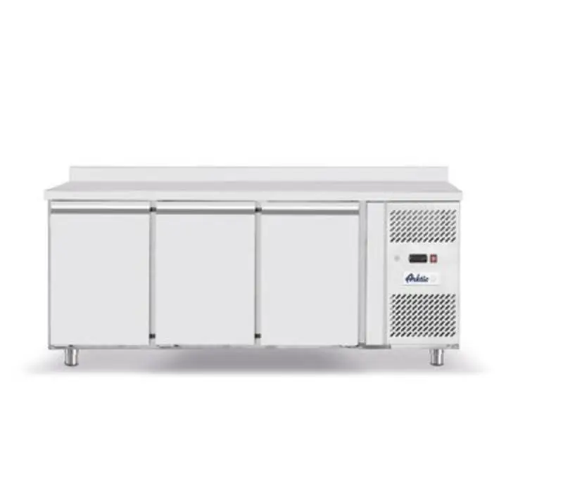 Actieprijs Hendi Vrieswerkbank RVS | 3 Deurs | Met Spatrand | 1795x700x(H)850mm