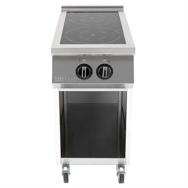 Buffalo vrijstaande inductiekookplaat met 2 kookzones | RVS | 90(h)x40(b)x75(d)cm Bestel Nu