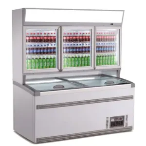 Favoriet Combisteel Wand Vrieskast | 230 V | 269 Kg | Zwart | 3 glasdeuren