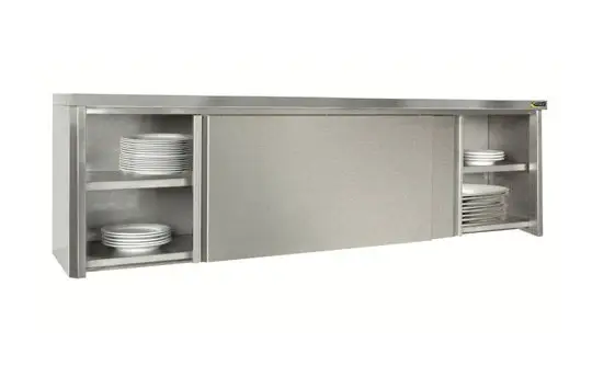 Nieuw HorecaTraders Wandkast met schuifdeuren RVS 304L | 20x47x56