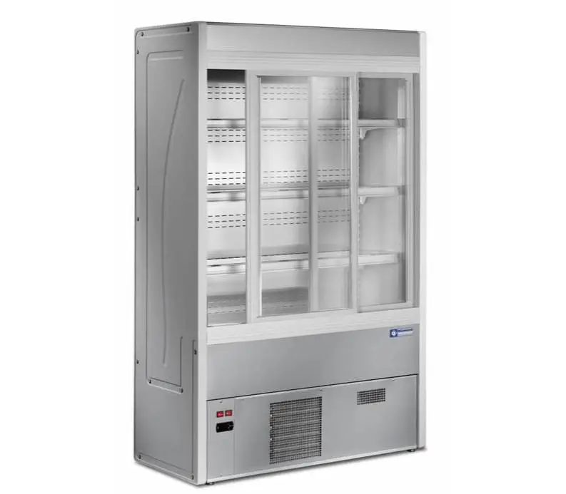 HorecaTraders Wandkoelkast RVS met glazen schuifdeuren - 1000x545xh1900 mm Beperkt Aanbod