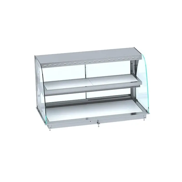 Combisteel Warmhoud vitrine gebogen | Wit| 30 tot 120ºC Actieprijs