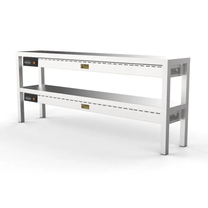 Combisteel Warmhoudbrug met Keramische Verwarming 2 Niveaus 2000x300x650 mm Beperkt Aanbod