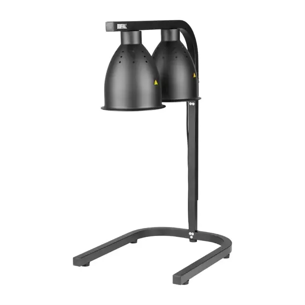 Aanbieding HorecaTraders infrarood warmtelamp aluminium | verstelbaar 600-800mm | gn 1/1 compatibel