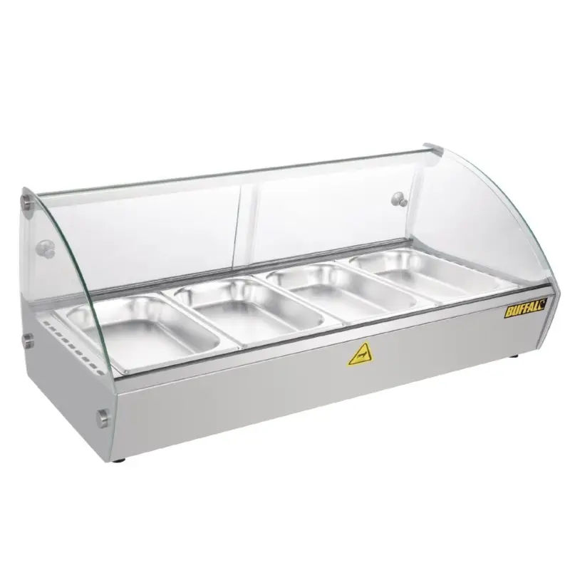 Buffalo RVS Warmhoudvitrine 68ltr | 4x GN 1/3 Actieprijs