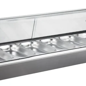 Betrouwbaar Combisteel Warmhoudvitrine 6x 1/3 GN | 1190x395x270(h)mm