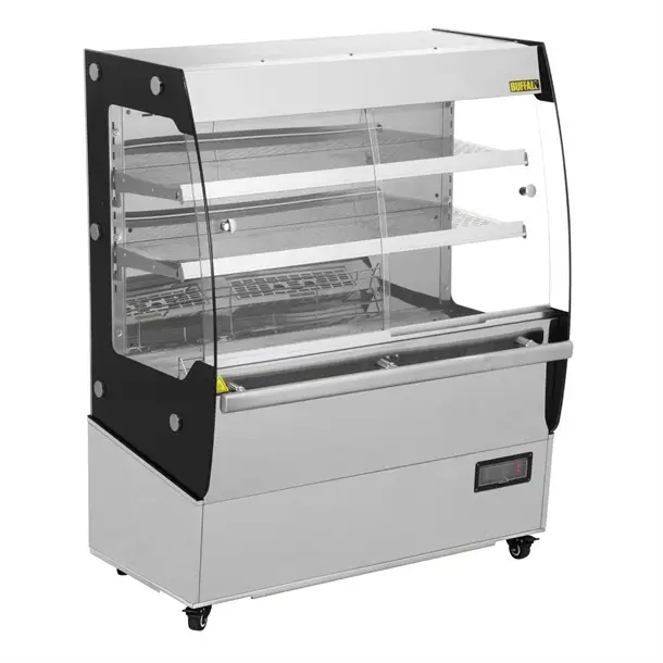 Aanbieding Buffalo Warmhoudvitrine met schuifdeuren 125,3h x 100b x 59,2d cm
