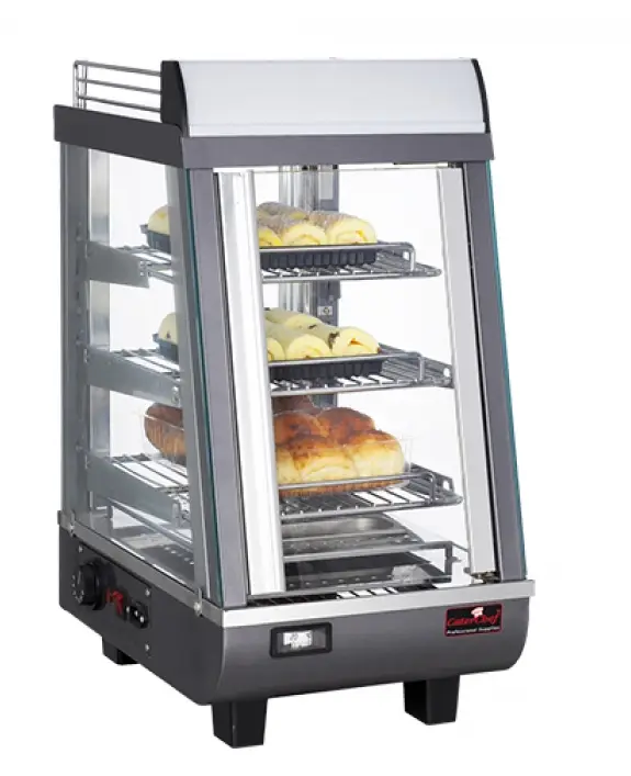 CaterChefWarmhoudvitrine | RVS | 34,5x48x66(H) cm Laatste Versie