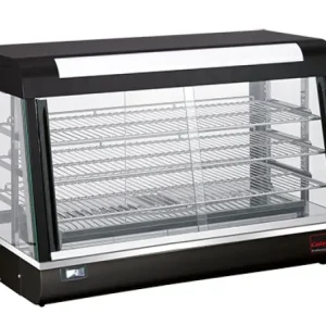 Actieprijs CaterChef Warmhoudvitrine | RVS | Zwart | 90x48x(h)60,5 cm