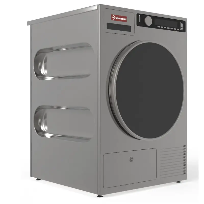 Veilige Betaling HorecaTraders Professionelewasdroger RVS met afvoer | 8 kg| 1.1 kW 230 volt | 595 x 710 x 865