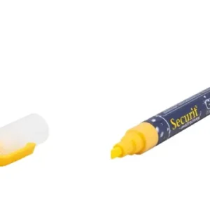SecuritWaterproof krijtstift | Glas + Krijtbord | Geel | Vloeibaar krijt Meest Verkocht