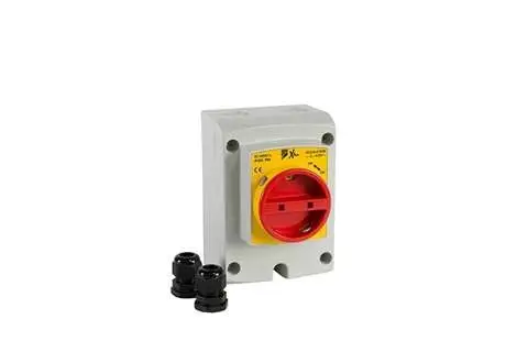 Aspen Werkschakelaar voor airco-units - 4-fasig - 32a - 105x113x150mm Direct Beschikbaar