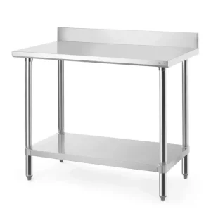 Werktafel met spatrand | RVS | 1600x600x(H)950 Rechtstreeks Van De Fabrikant