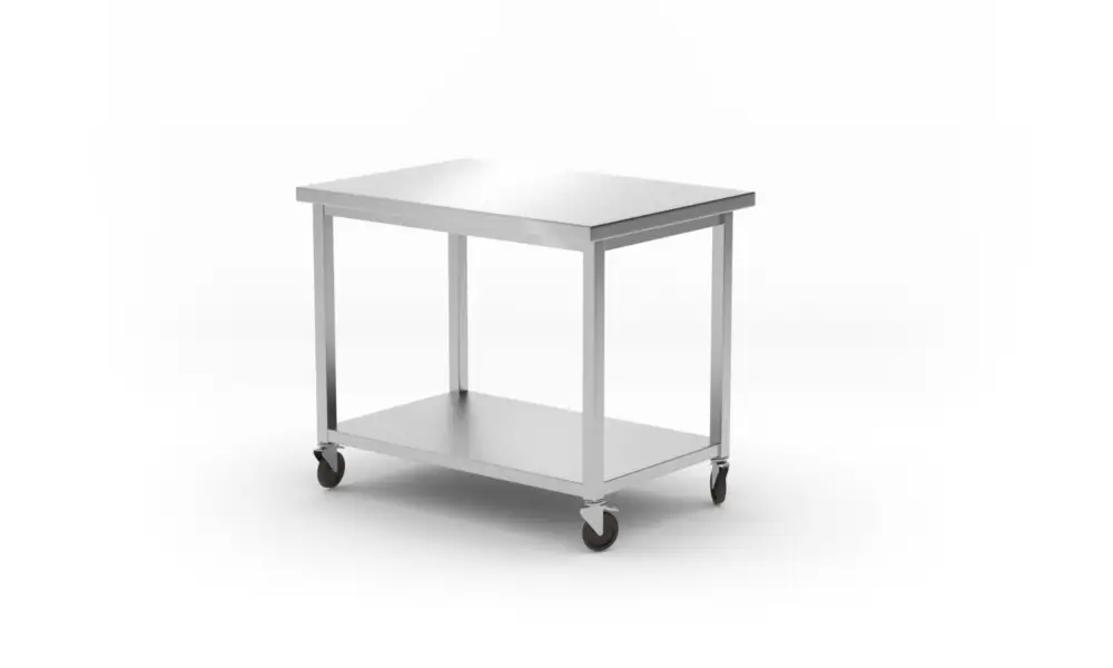 Populair Hendi Werktafel | Onderschap | Wielen | RVS | 1000 x 700 x 850 mm