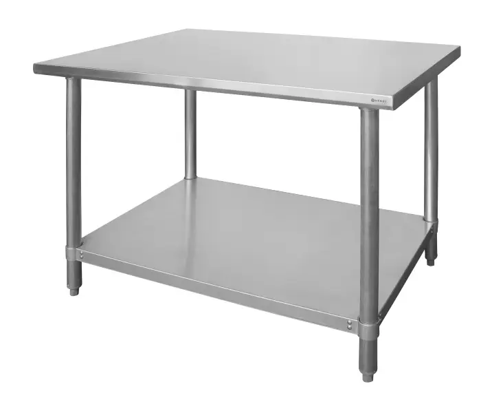 Premium Hendi Werktafel | RVS | Onderschap | Verstelbaar in hoogte |5 Formaten