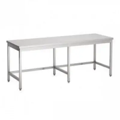 Nu Kopen Combisteel Werktafel RVS Open Onderstel 70cm 6 Poots | 4 Formaten