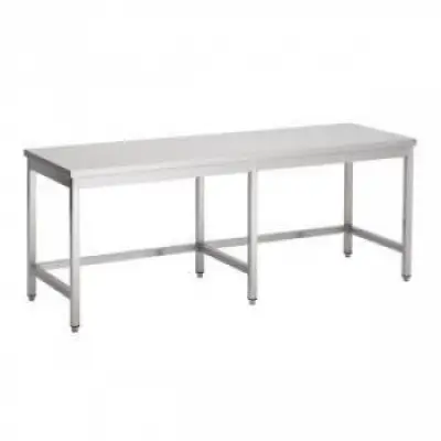 Combisteel Werktafel RVS Open Onderstel 80cm 6 Poots | 4 Formaten Betaalbaar