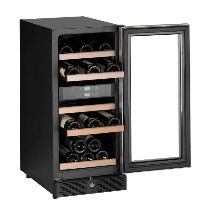 Flitsaanbieding Combisteel Wijnkoelkast met glazen deur | 22-27 flessen | twee temperatuur zones