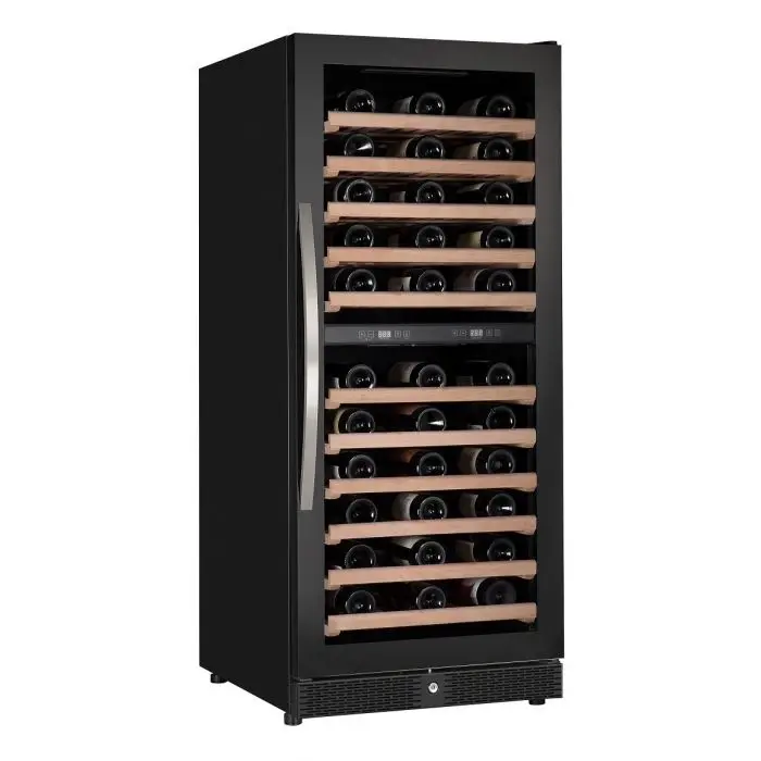 Combisteel Wijnkoelkast met glazen deur | 111 flessen | twee temperatuurzones Bestseller
