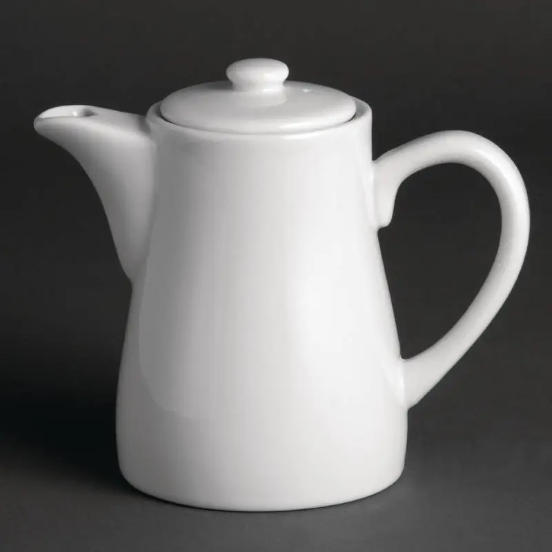 Goedkoop Olympia Witte Koffiekan van porselein 30 cl. (4 stuks)