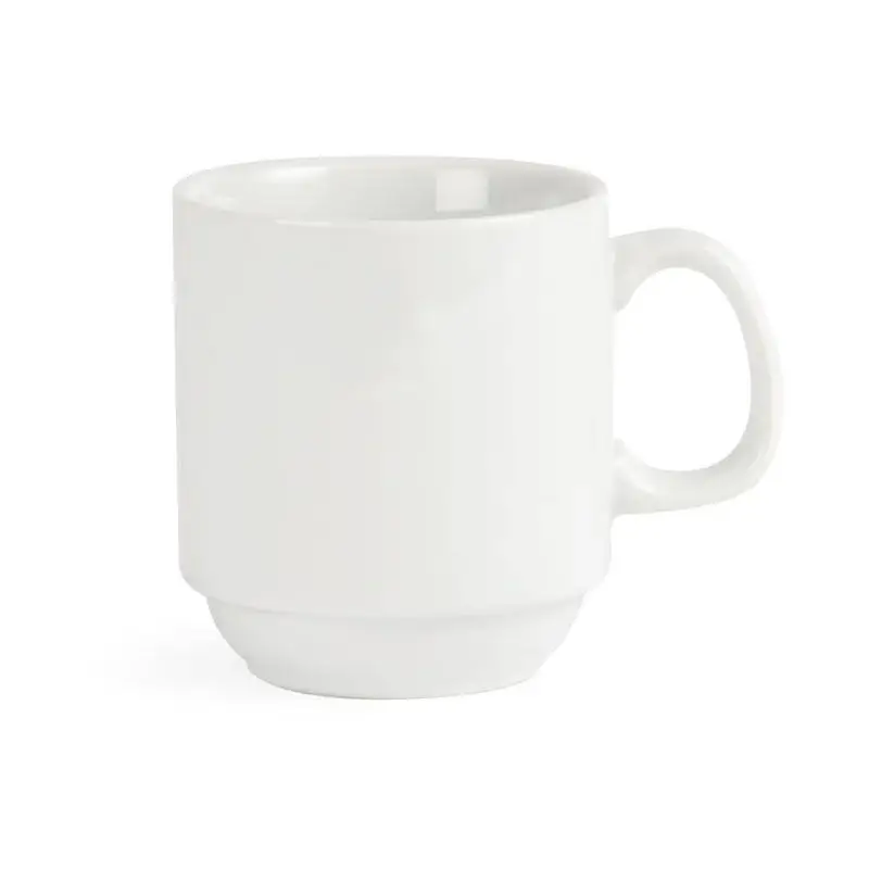 Olympia Witte Koffiemok Stapelbaar Porselein 28,4 cl (12 stuks) Superprijs