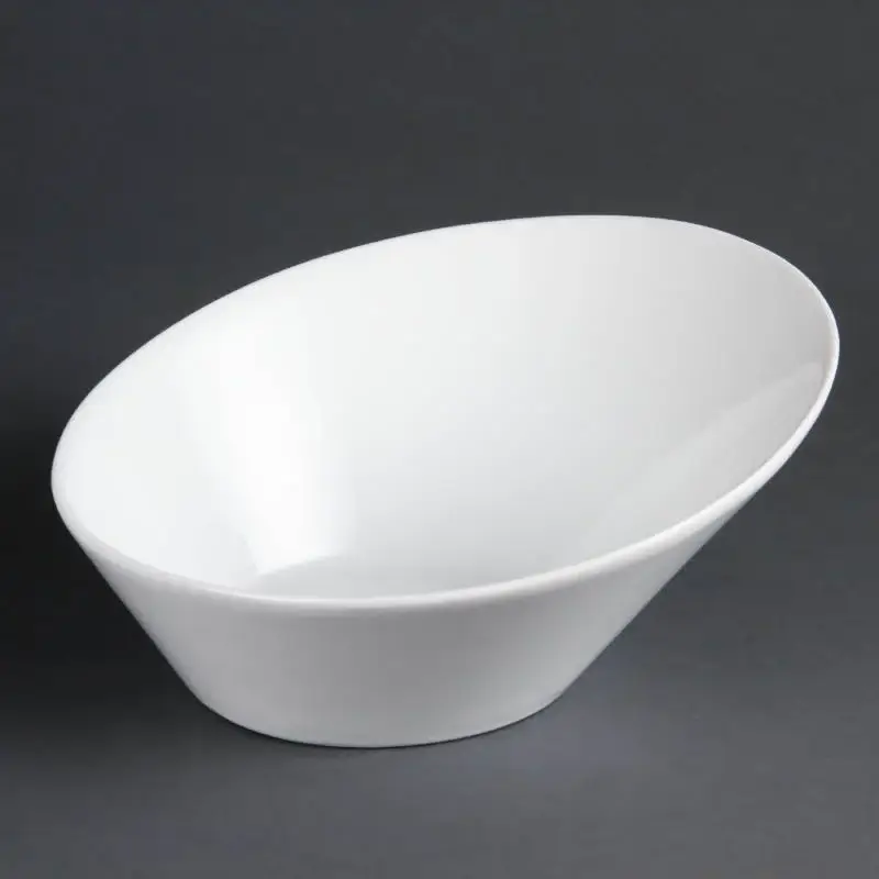 Olympia Witte Ovale Kom Porselein 25cm | 3 stuks Meest Verkocht