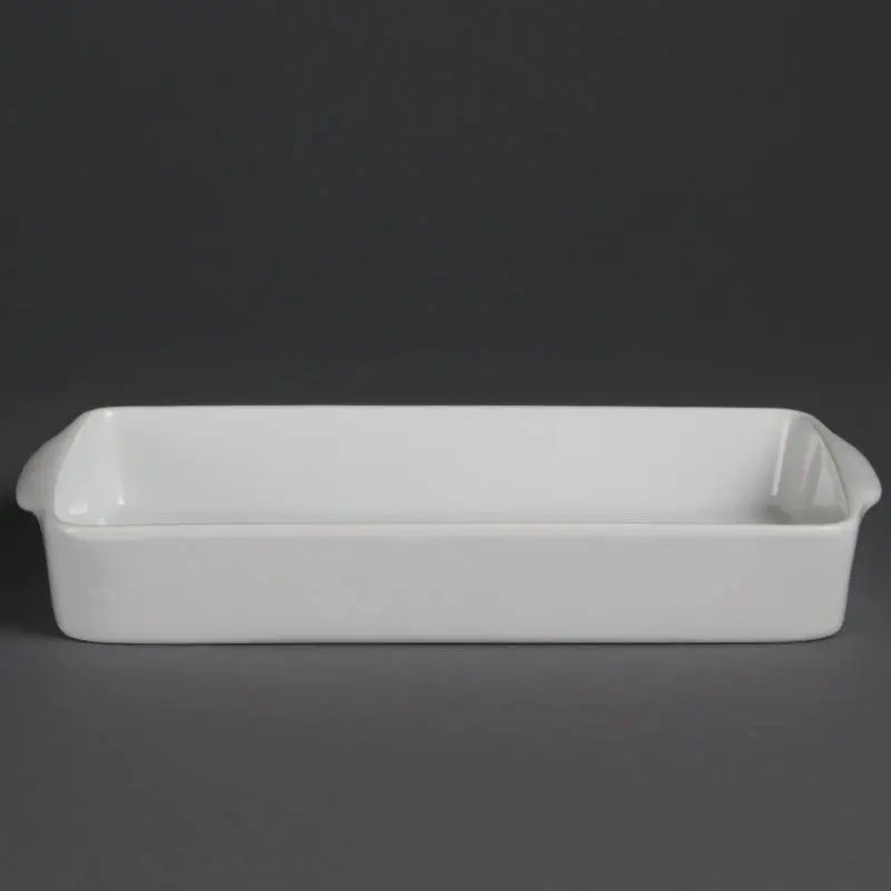 Goedkoop Olympia Witte Ovenschaal Rechthoekig 32x17cm | 6 stuks