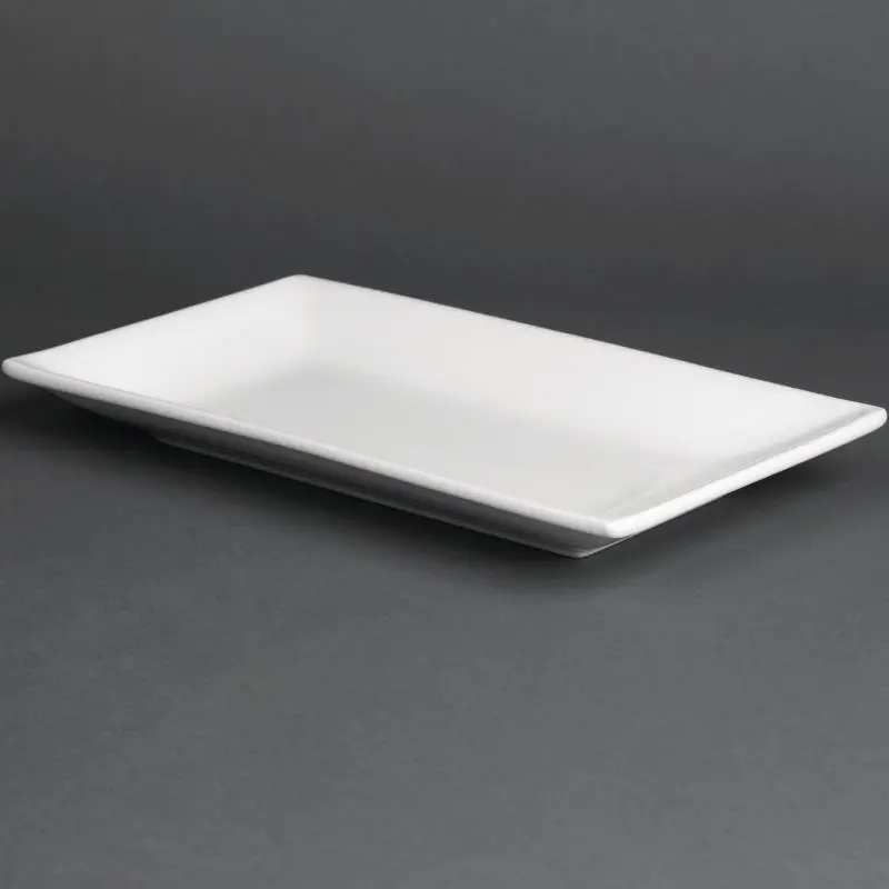 Goedkoop Olympia Witte Serveer Schaal Rechthoekig 25x15cm | 4 stuks