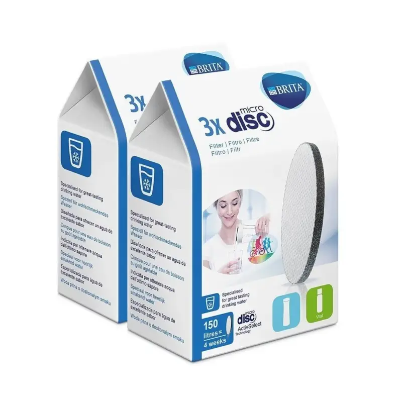 BRITA MicroDisc Waterfilterset- 6-pack (Filtert PFAS) Gereduceerde Prijs