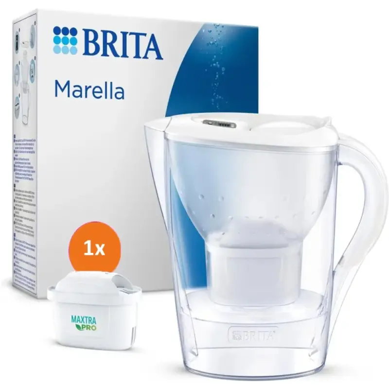 Bestel Nu Brita Waterfilterkan Marella Wit 1051118 (Filtert PFAS)