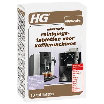 Aanbieding HG universele reinigingstabletten voor koffiemachines