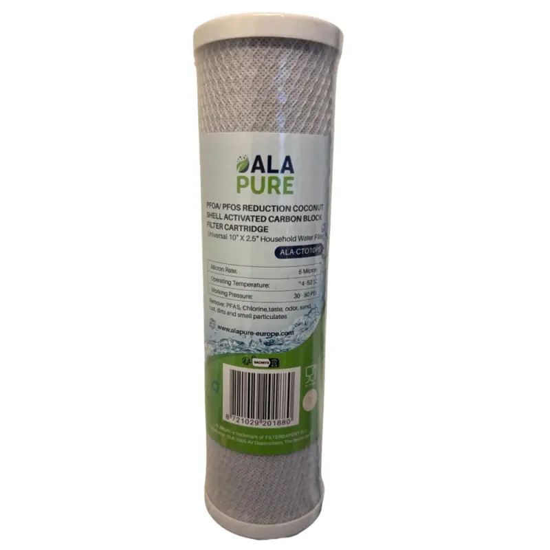Alapure PFAS Koolstoffilter Carbon Blok ALA-CTO10PS Veilige Betaling