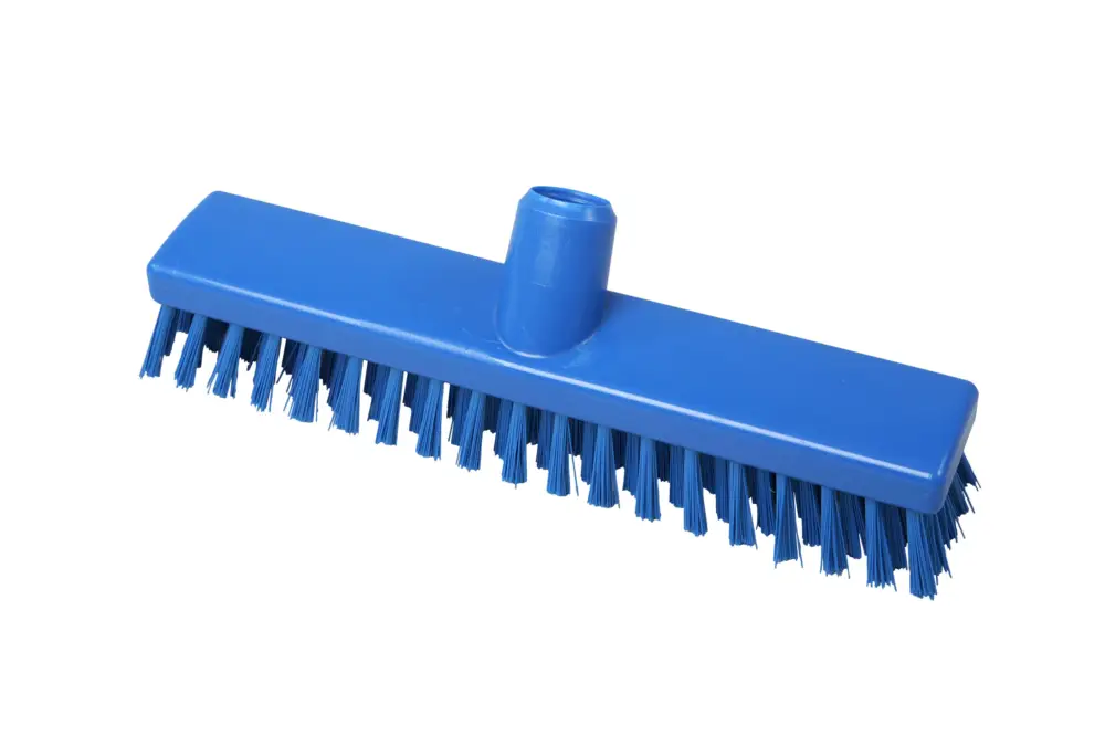 FBK HACCP kleurcode schrobber met harde vezels geschikt voor hardnekkige reiniging van vloeren en wanden 280 x 50 mm, hard, blauw 20153 Tijdelijk Beschikbaar