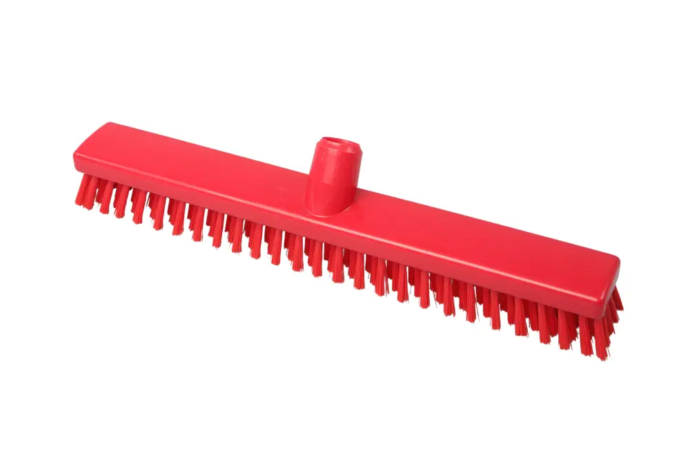 Premium FBK HACCP kleurcode schrobber met harde vezels geschikt voor hardnekkige reiniging van vloeren en wanden 400 x 50 mm, hard, Rood 21153