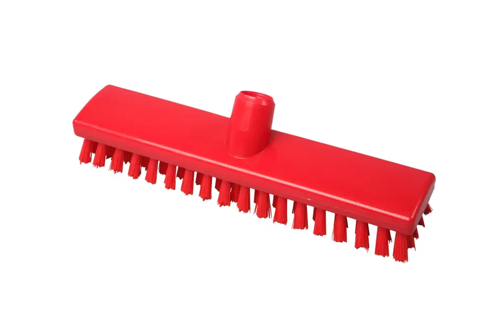 FBK HACCP kleurcode schrobber met harde vezels geschikt voor hardnekkige reiniging van vloeren en wanden 300 x 60 mm, hard, Rood 23153 Laatste Versie