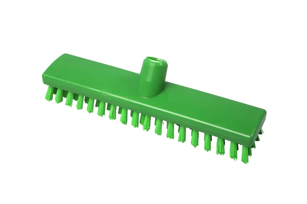 Meest Verkocht FBK HACCP kleurcode schrobber met harde vezels geschikt voor hardnekkige reiniging van vloeren en wanden 300 x 60 mm, hard, Groen 23153