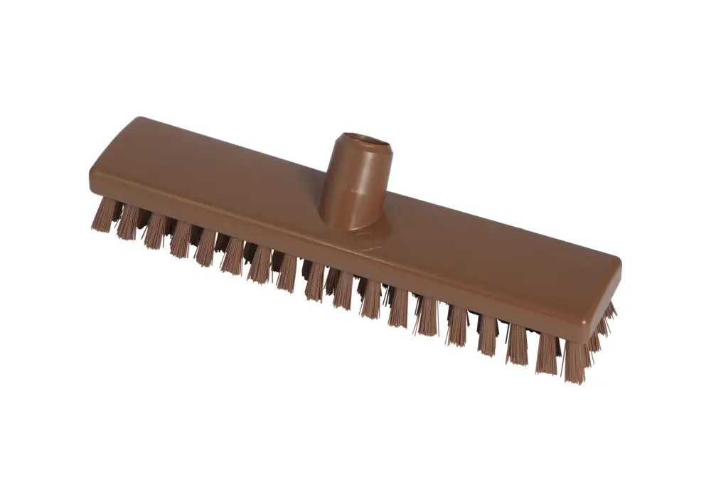 32510104-12 - FBK HACCP kleurcode schrobber met harde vezels geschikt voor hardnekkige reiniging van vloeren en wanden 300 x 60 mm, hard, Bruin 23153 Hoge Kwaliteit