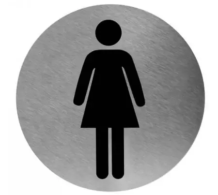 14283 - Mediclinics - Pictogram vrouw RVS Seizoensaanbieding
