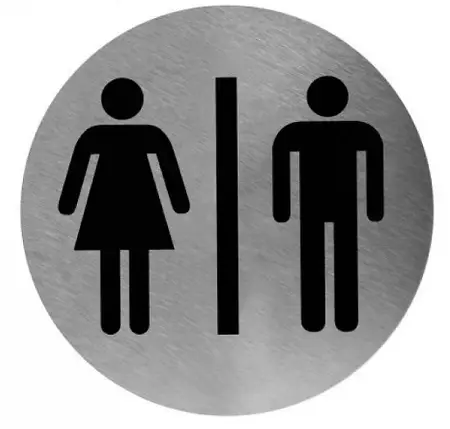 Koopje 14282 - Mediclinics - Pictogram man/vrouw RVS