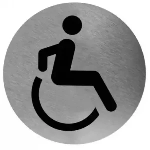 Direct Verzonden 14285 - Mediclinics - Pictogram invalide toilet RVS