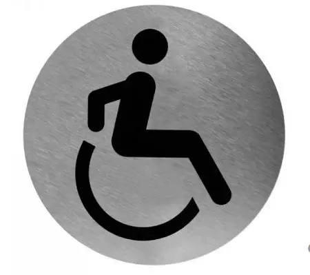 Direct Verzonden 14285 - Mediclinics - Pictogram invalide toilet RVS
