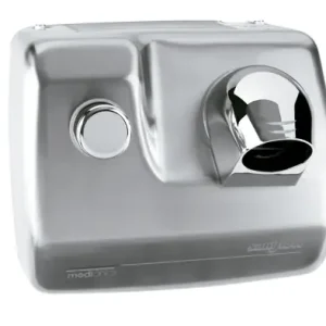 Snelle Levering 12009 - Haardroger drukknop RVS look Mediclinics
