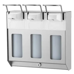 Premium MediQo-line TRIO Zeep- & desinfectiemiddeldispenser 500 ml KB RVS