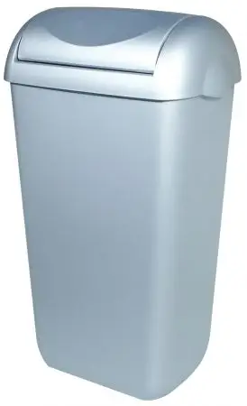 Hoge Kwaliteit PlastiQline afvalbak kunststof RVS look 23 liter swing
