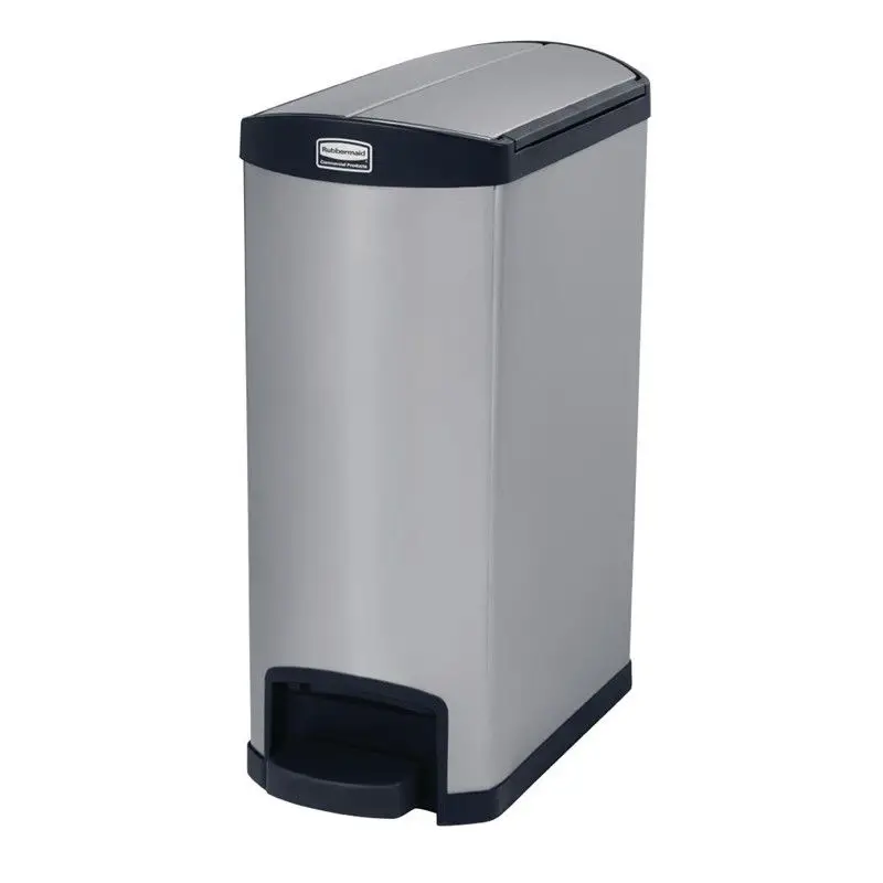 Seizoensaanbieding Rubbermaid Slim Jim End Step pedaalemmer RVS 50L