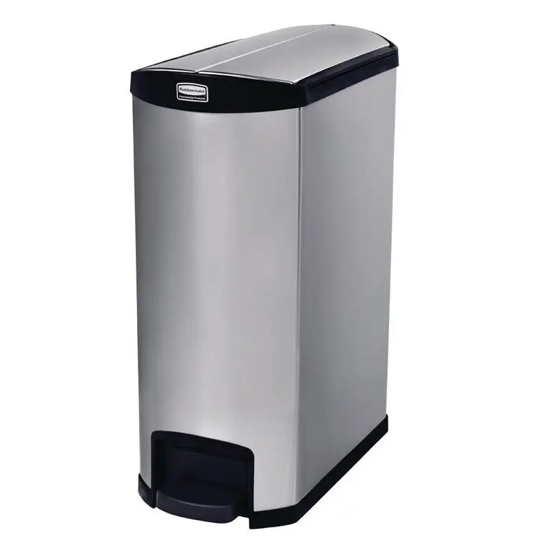 Beperkte Voorraad Rubbermaid Slim Jim End Step pedaalemmer RVS 90L